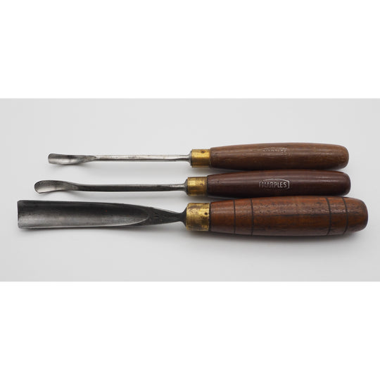 3 Good William Marples Carving Gouges