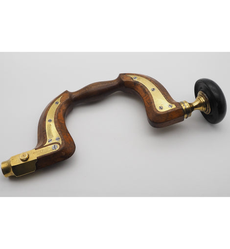 Really Nice Brass Inlaid Beech Brace by Moulson Brothers