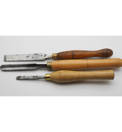 3 Good Vintage Turning Chisels
