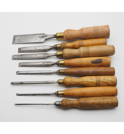 8 Good Vintage Bevel-Edged Chisels. Marples & Sorby