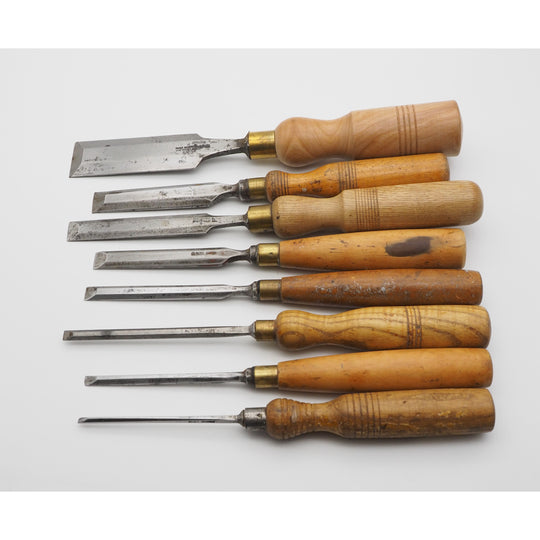 8 Good Vintage Bevel-Edged Chisels. Marples & Sorby