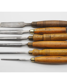 6 Decent 19th Century Bevel-Edged Chisels