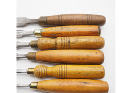 6 Decent 19th Century Bevel-Edged Chisels