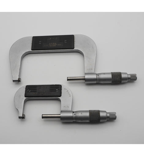 Pair of Large Size Engineers Micrometers by TESA of Switzerland