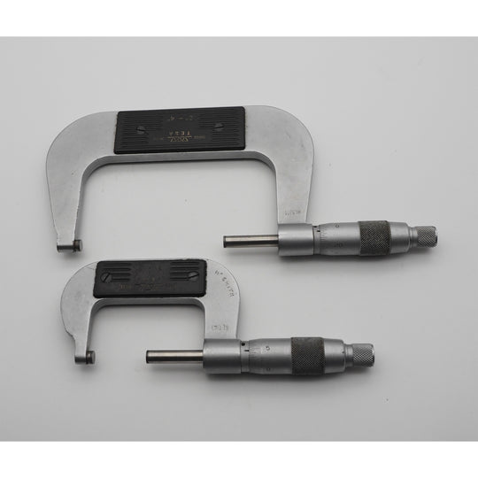 Pair of Large Size Engineers Micrometers by TESA of Switzerland