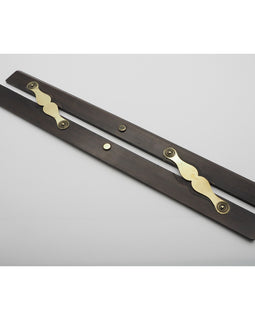18" Long Ebony & Brass Parallel Rule
