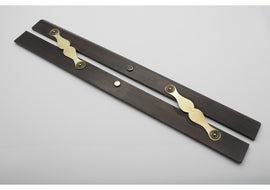 18" Long Ebony & Brass Parallel Rule