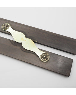 18" Long Ebony & Brass Parallel Rule