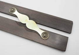 18" Long Ebony & Brass Parallel Rule