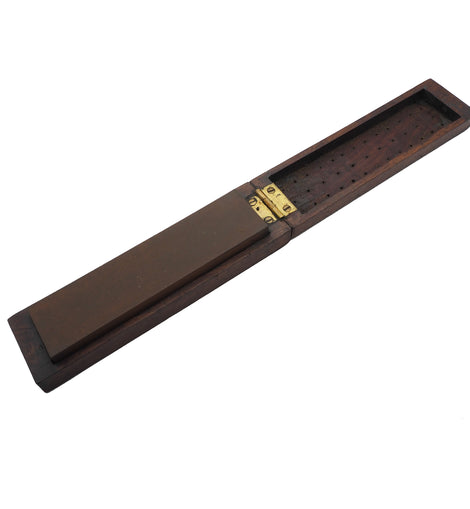 Nice Mahogany Boxed Combination Sharpening Stone