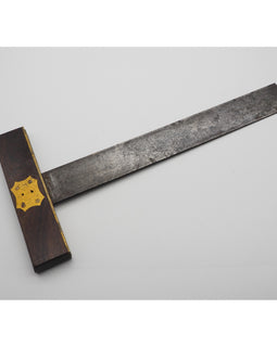 Stunnng Quality Rosewood & Brass Adjustable T Square
