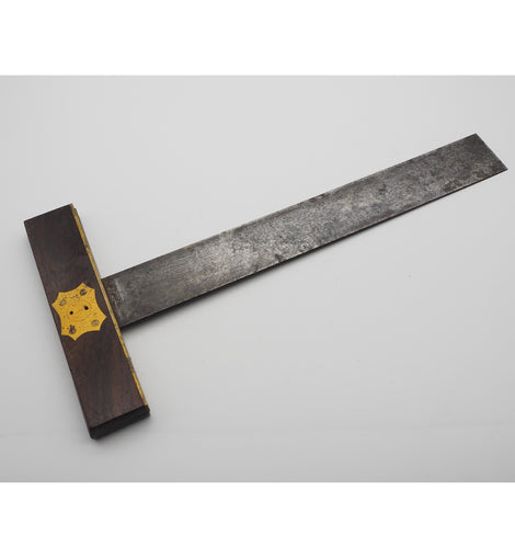 Stunnng Quality Rosewood & Brass Adjustable T Square