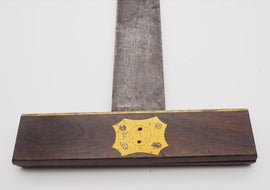 Stunnng Quality Rosewood & Brass Adjustable T Square