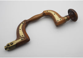 19th Century Brss Inalid Beech Button Chuck Brace