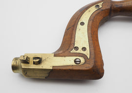 19th Century Brss Inalid Beech Button Chuck Brace