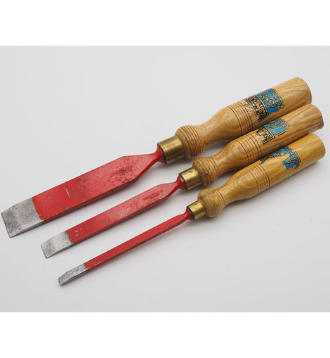 Set of 3 Unused Firmer Chisels by S. Tyzack of London