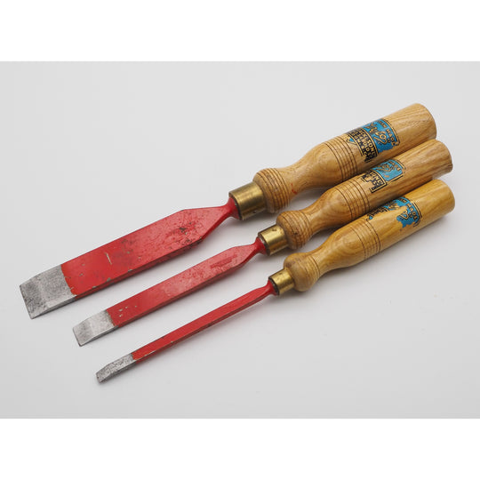 Set of 3 Unused Firmer Chisels by S. Tyzack of London