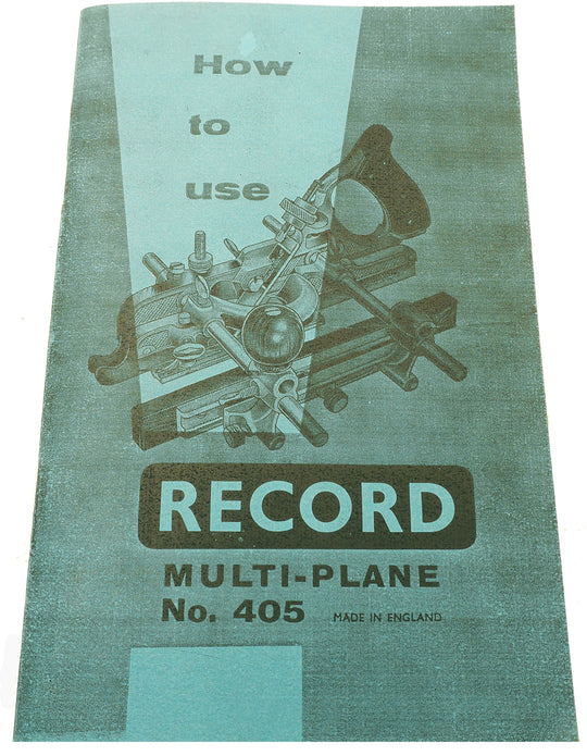 Record Sheffield No. 405 Instruction Book Reprint