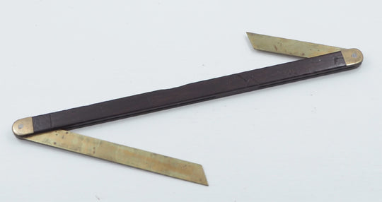 Early Rosewood and Brass Double Bevel