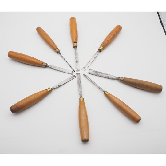 Set of 8 Carving Chisels by Henry Taylor