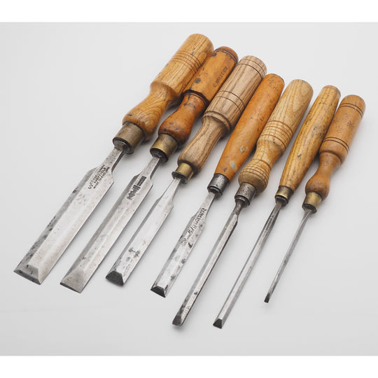 Set of 7 Various Bevel-Edged Chisels