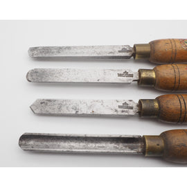 Set of 4 Wood Turning Chisels by Marples of Sheffield