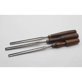 3 Small Size Long Paring Gouges