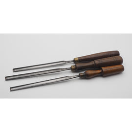 3 Small Size Long Paring Gouges
