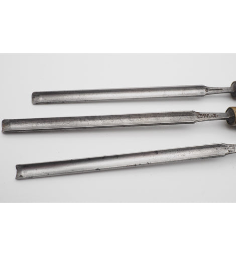 3 Small Size Long Paring Gouges