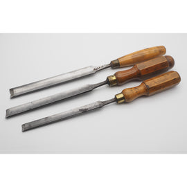 Three Good Boxwood Handled Paring Gouges
