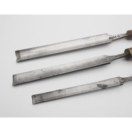 Three Good Boxwood Handled Paring Gouges