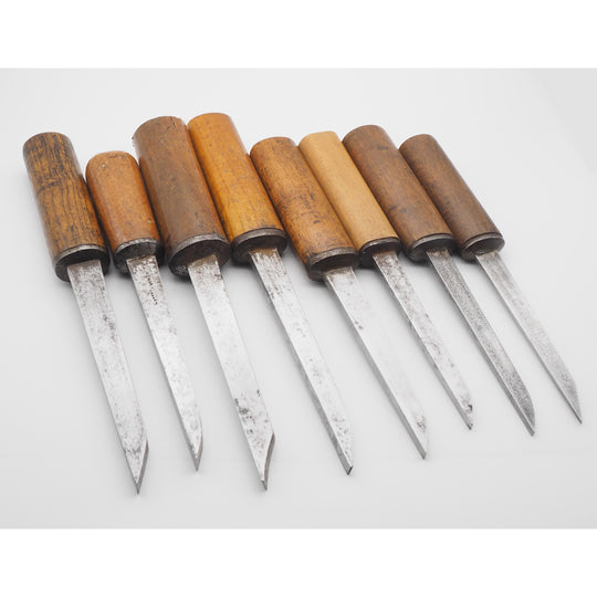 Superb Mixed Set of 8 Pig Sticker Mortice Chisels