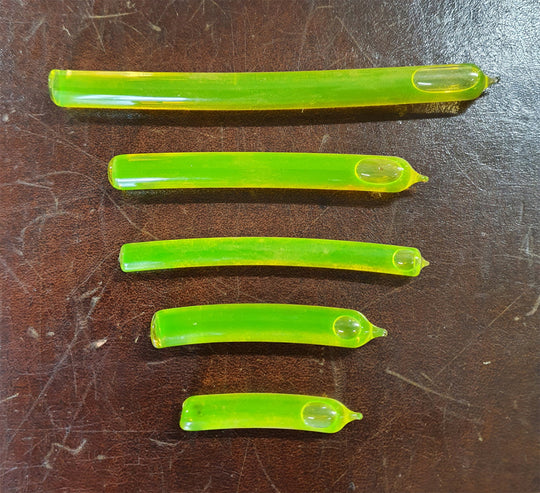 NEW YELLOW LEVEL BUBBLES: 2 1/2 inches long by 1/4 inches diameter